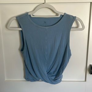 Small Blue Ododos Womens Cropped Workout Tops